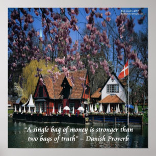 Foto van Denemarken en Funny Danish Proverb Poster