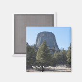 Foto van Devil's Tower National Monument aanpassen Magneet (Voorkant / Achterkant)
