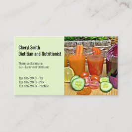 Foto van Dietitian Vegetable fruit Visitekaartje