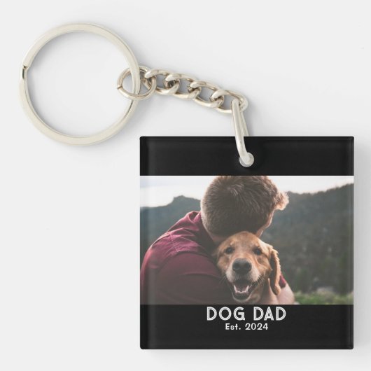 Foto van Dog Dad Established Sleutelhanger (Voorkant)