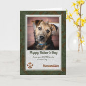 Foto van Dog Fathers Day Green Kaart (Gele Bloem)