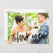 Foto van Dog in Wedding Foto Dank u Briefkaart (Voorkant / Achterkant)