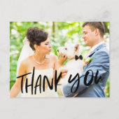 Foto van Dog in Wedding Foto Dank u Briefkaart (Voorkant)