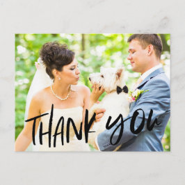 Foto van Dog in Wedding Foto Dank u Briefkaart