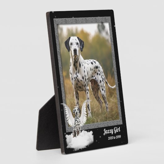Foto van Dog Pet Memorial Dalmatian Fotoplaat (Zijkant)