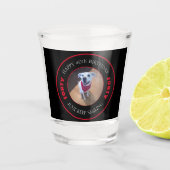 Foto van Dog Smiling Birthday 40 Black en Red Shot Glas (Voorkant)