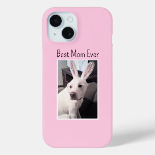 Foto van Dog Wearing Bunny Ears Beste moeder ooit  iPhone 15 Case