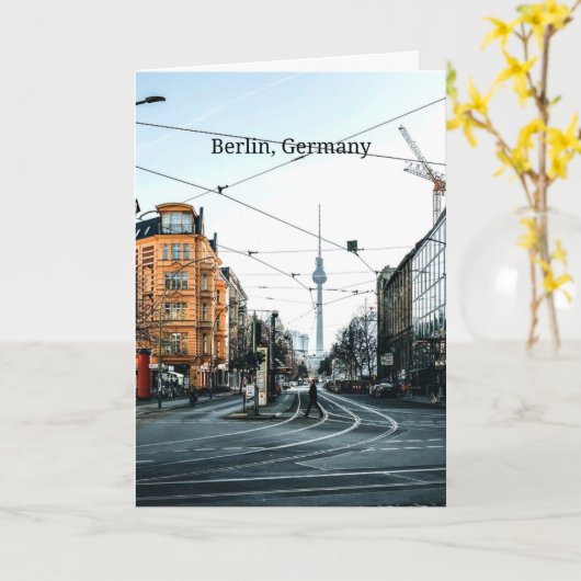 Foto van Downtown Berlin, Duitsland Kaart (Gele Bloem)