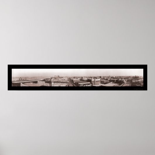 Foto van Downtown Galveston, TX 1910 Poster (Voorkant)