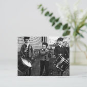 Foto van drummer briefkaart (Staand voorkant)