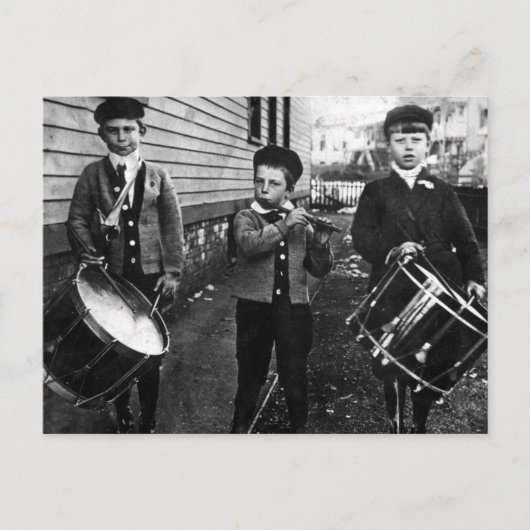 Foto van drummer briefkaart (Voorkant)