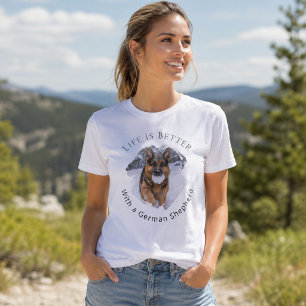Foto van Duitse Herdershond GSD - Het Leven Is Bet T-shirt