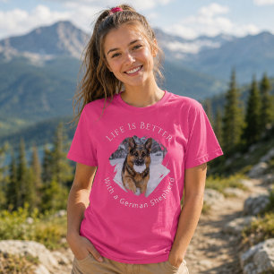 Foto van Duitse Herdershond GSD - Het Leven Is Bet T-shirt