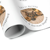 Foto van Duitse herdershond Leven is Beter Cadeaupapier (Rol Hoek)