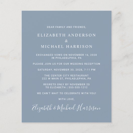 Foto van Dusty Blue Wedding Reception (Achterkant)