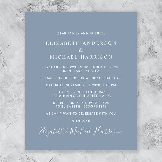 Foto van Dusty Blue Wedding Reception