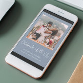 Foto van Dusty Blue Wedding Reception Aankondiging