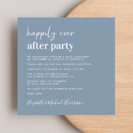 Foto van Dusty Blue Wedding Reception Kaart