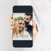 Foto van Dusty Blue Wedding Reception Save The Date