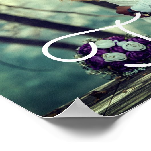 foto van echt liefdeskoppel poster (Hoek)