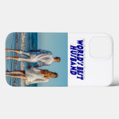 Foto van echtgenoot met blauwe tekst Case-Mate iPhone case (Achterkant (horizontaal))