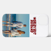 Foto van echtgenoot met bordeauxrode tekst Case-Mate iPhone case (Achterkant (horizontaal))