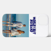 Foto van echtgenoot met donkerblauwe tekst Case-Mate iPhone case (Achterkant (horizontaal))