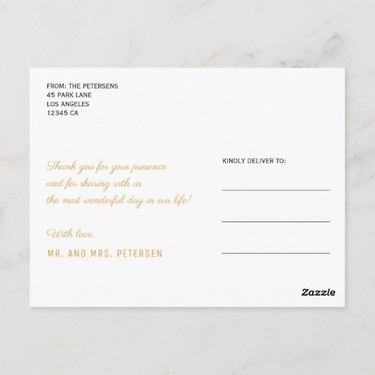 Foto van een blauwe roze bruinktbruin met acrylver briefkaart (Achterkant)