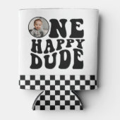 Foto van één blije vent Jongens Eerste Verjaardag  Blikjeskoeler (Voorkant)