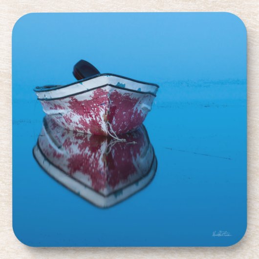 foto van een boot op het water onderzetter (Voorkant)