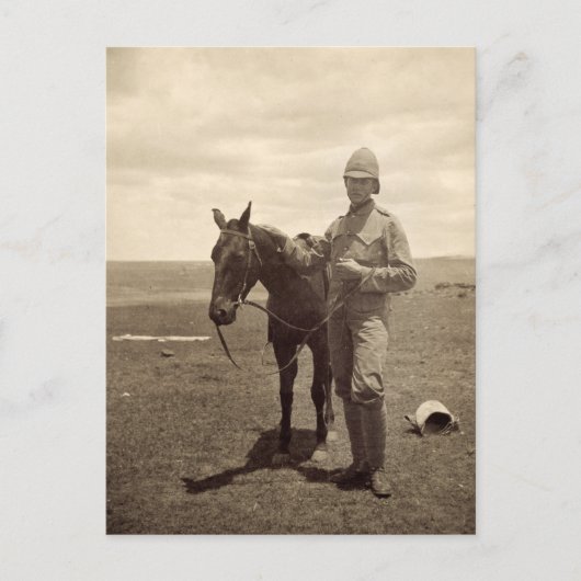 Foto van een Britse soldaat - Boer War Briefkaart (Voorkant)