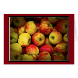 Foto van een Bushel van gele en rode appels