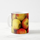 Foto van een Bushel van gele en rode appels Koffiemok (Voorkant links)