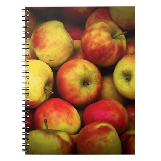 Foto van een Bushel van gele en rode appels Notitieboek (Voorkant)