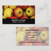 Foto van een Bushel van gele en rode appels Visitekaartje (Voorkant / Achterkant)