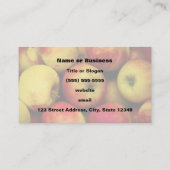 Foto van een Bushel van gele en rode appels Visitekaartje (Achterkant)