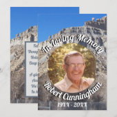 Foto van een Castle Country Hill Loving Memory Kaart (Voorkant / Achterkant)