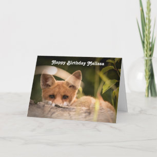 Foto van een Cute Little Fox Birthday Kaart