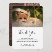 Foto van een Cute Little Fox Hartelijk dank Bedankkaart (Voorkant / Achterkant)