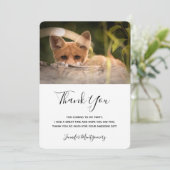 Foto van een Cute Little Fox Hartelijk dank Bedankkaart (Staand voorkant)
