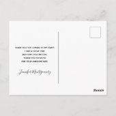 Foto van een Cute Little Fox Hartelijk dank Briefkaart (Achterkant)