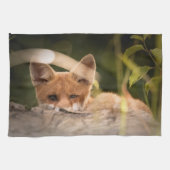 Foto van een Cute Little Fox Theedoek (Horizontaal)