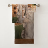 Foto van een Cute Little Oranje Fox Bad Handdoek (Insitu)