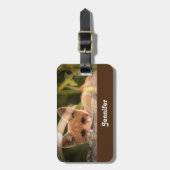 Foto van een Cute Little Oranje Fox Bagagelabel (Voorkant verticaal)