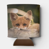 Foto van een Cute Little Oranje Fox Blikjeskoeler (Achterkant)