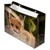 Foto van een Cute Little Oranje Fox Groot Cadeauzakje (Voorkant Gekanteld)