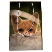 Foto van een Cute Little Oranje Fox Medium Cadeauzakje (Voorkant)