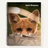 Foto van een Cute Little Oranje Fox Notitieboek (Voorkant)