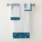 Foto van een Cute Snowman in de winter - Kerstmis Bad Handdoek (Insitu)