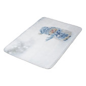 Foto van een Cute Snowman in de winter - Kerstmis Badmat (Gekanteld)